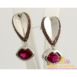 Серебряные серьги Губки 420598с Gold & Silver, Украина